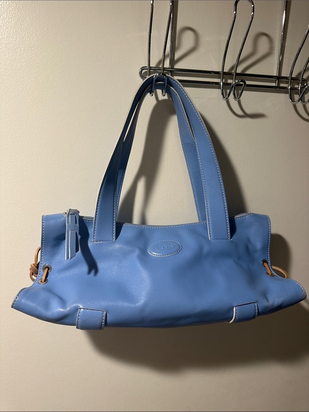 Tod's light blue leather Candy Bag